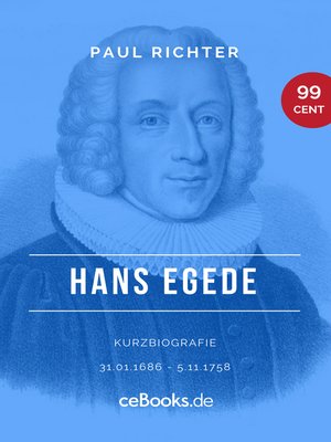 cover image of Hans Egede 1686 – 1758